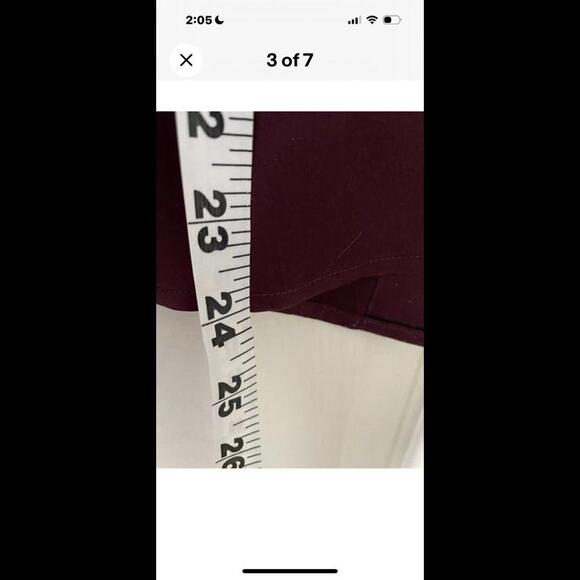 👠👚❤️Emanuel Ungaro Silk Button Down Burgundy Size 12 Women’s Blouse - Picture 3 of 9